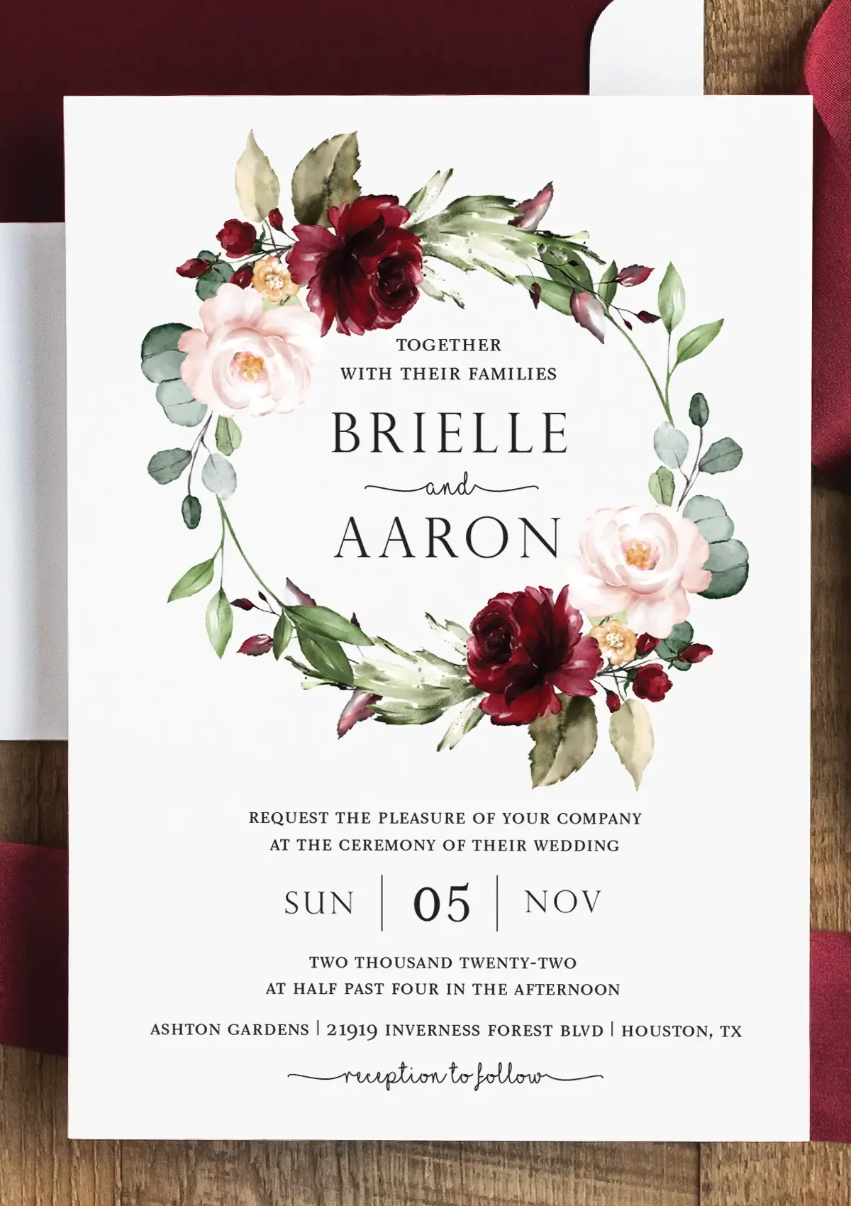 wedding invitation sets Houston, TX