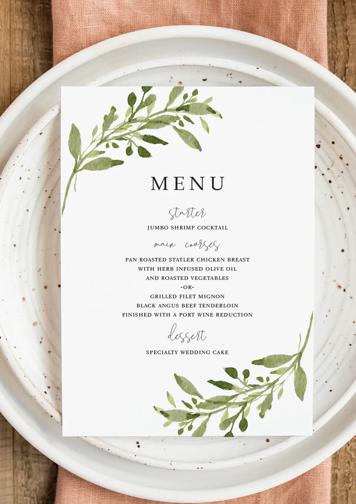 greenery wedding invitations Houston, TX