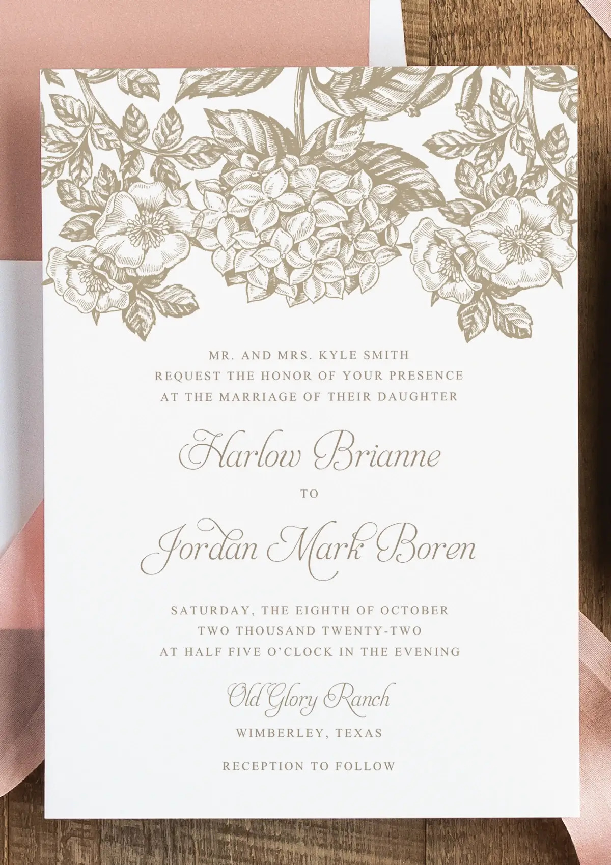 elegant wedding invitations Spring TX