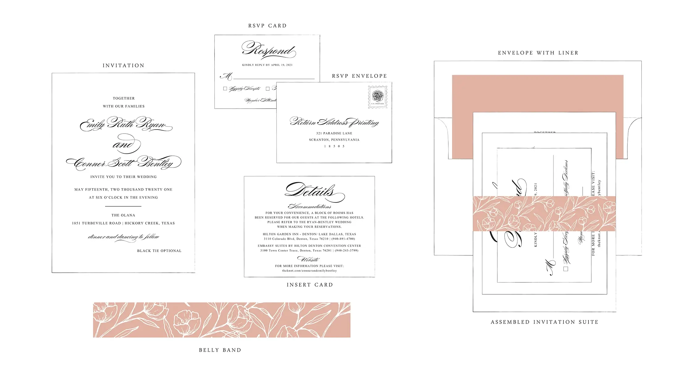 Elegant Wedding Invitations Dallas TX