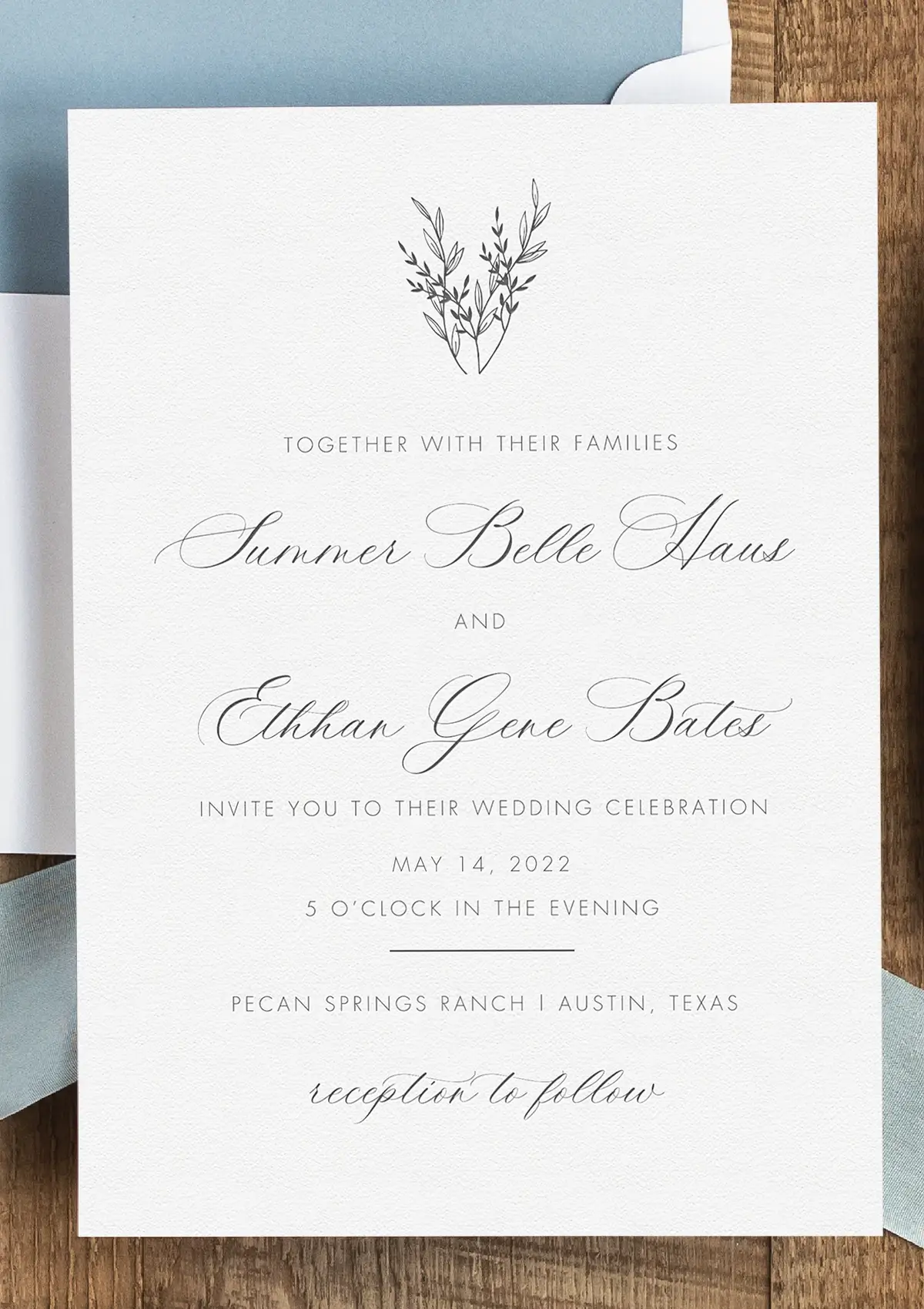 Gorgeous Custom Wedding Announcements Houston, TX